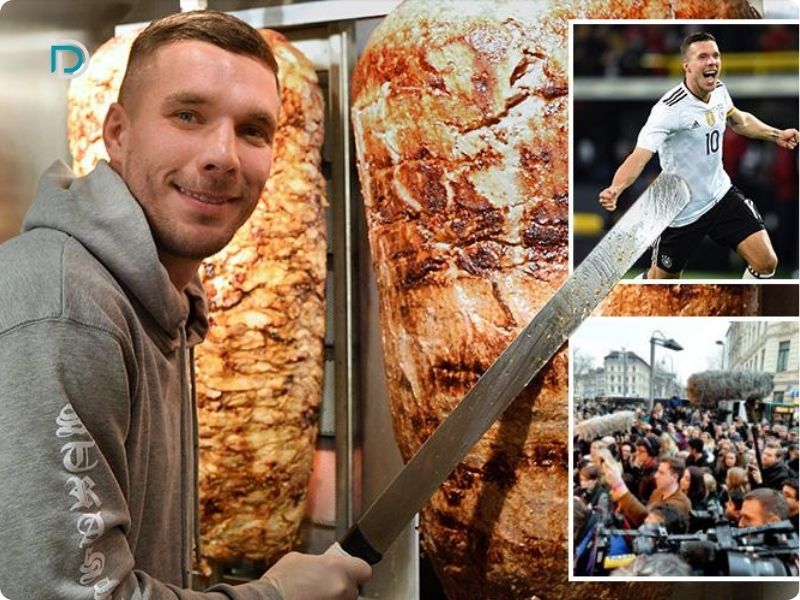 Lukas Podolski sở hữu chuỗi cửa hàng bánh mì kebab